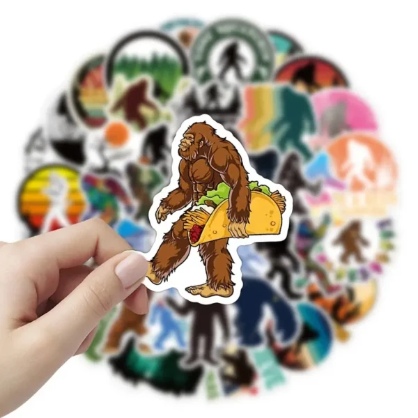 50 Unique Bigfoot & Outdoor Nature Vinyl Stickers - Perfect for Luggage, Skateboards, Water Bottles, Bumpers & Snowboards! - Image 6