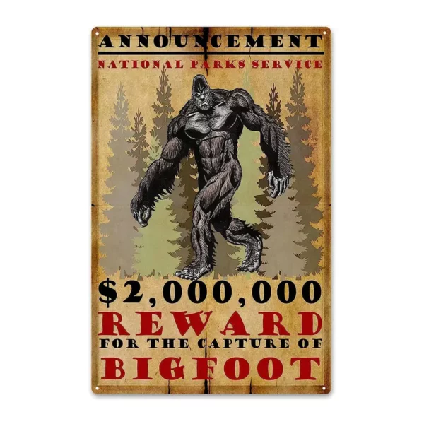 Announcement National Park Service $2,000,000 Reward for Capture of Bigfoot