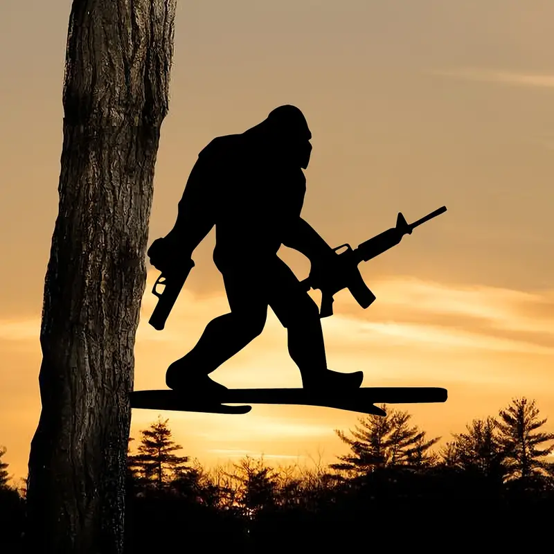 Bigfoot with AR15 and Pistol Iron Stake