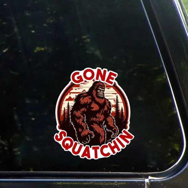 Gone Squatchin Vinyl Decal - Bigfoot Approved - Image 5