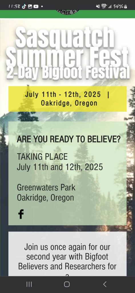 Sasquatch Summer Fest - Oregon July 2025