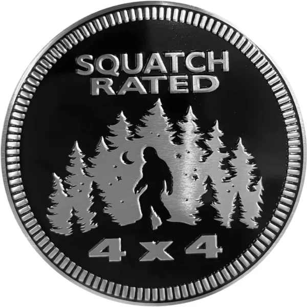 Squatch Rated 4x4 Bigfoot Metal Decal