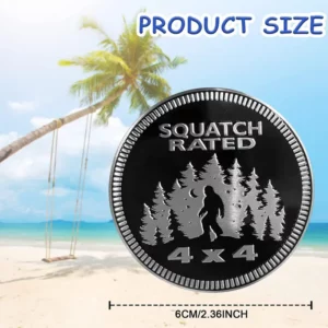 Squatch Rated 4x4 Metel Emblem for Autos