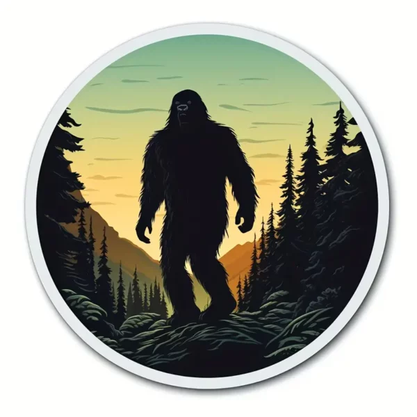 Bigfoot in the Forest 4 Vinyl Decal Set for the Sasquatch Enthusiast - Image 3