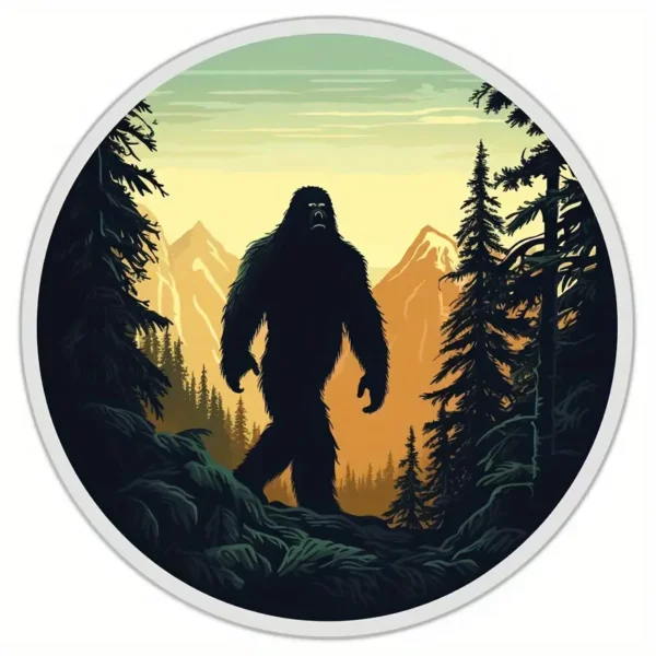 Bigfoot in the Forest 4 Vinyl Decal Set for the Sasquatch Enthusiast - Image 4