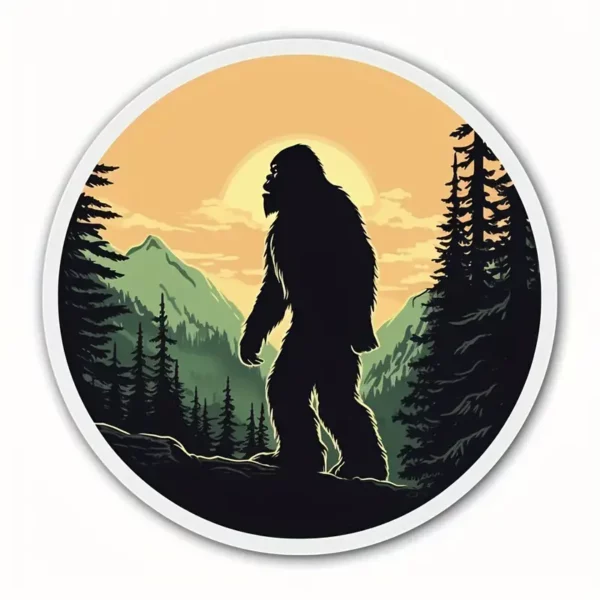 Bigfoot in the Forest 4 Vinyl Decal Set for the Sasquatch Enthusiast - Image 5