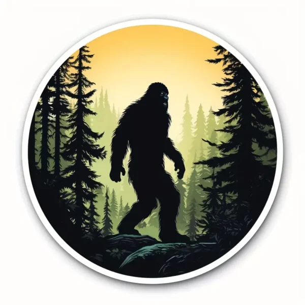 Bigfoot in the Forest 4 Vinyl Decal Set for the Sasquatch Enthusiast - Image 6