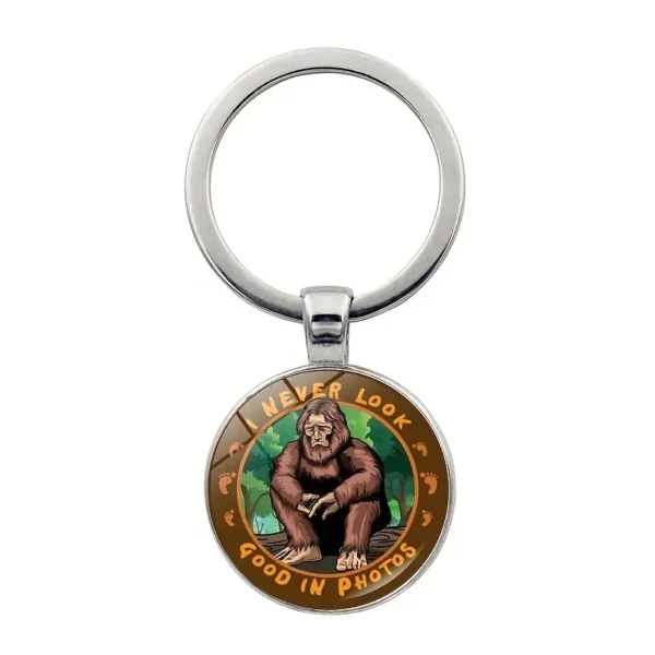 Bigfoot I Never Look Good in Photos Sasquatch Key Chain