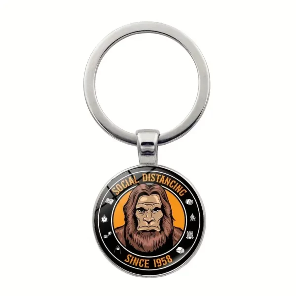 Bigfoot Social Distancing Since 1958 Sasquatch Key Chain