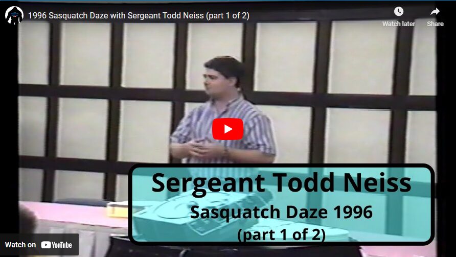 1996 Sasquatch Daze with Sergeant Todd Neiss (part 1 of 2)