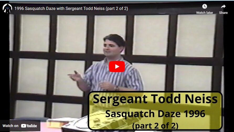 1996 Sasquatch Daze with Sergeant Todd Neiss (part 2 of 2)