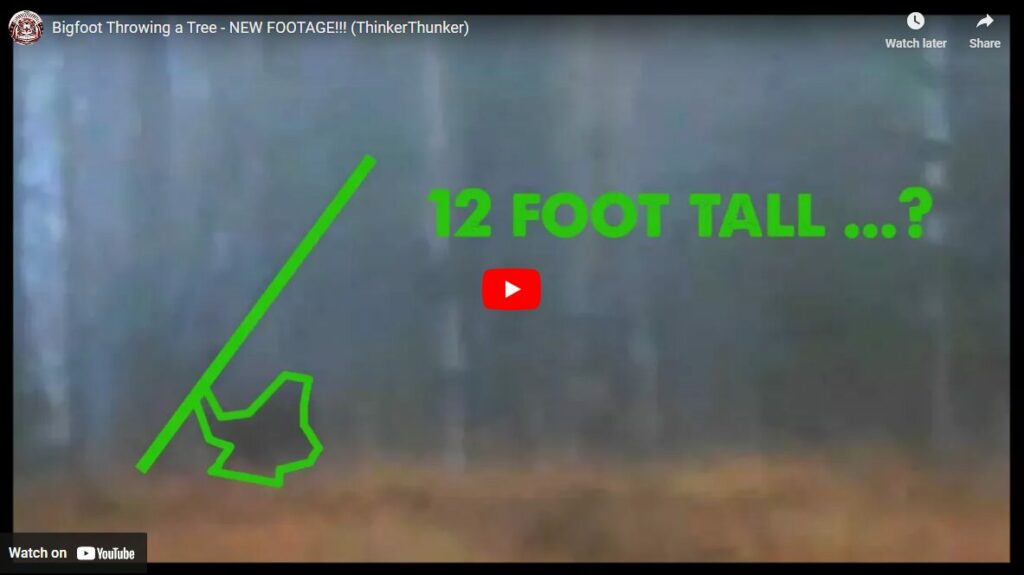 Bigfoot throwing a 12 foot tree