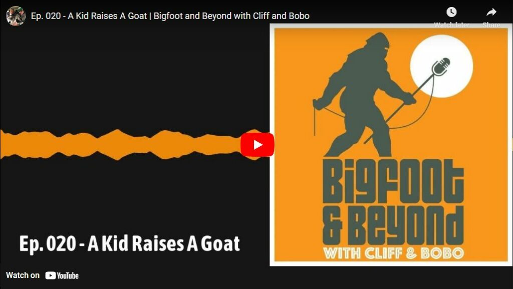 Ep 020 - A Kid Raises A Goat - Bigfoot and Beyond with Cliff and Bobo