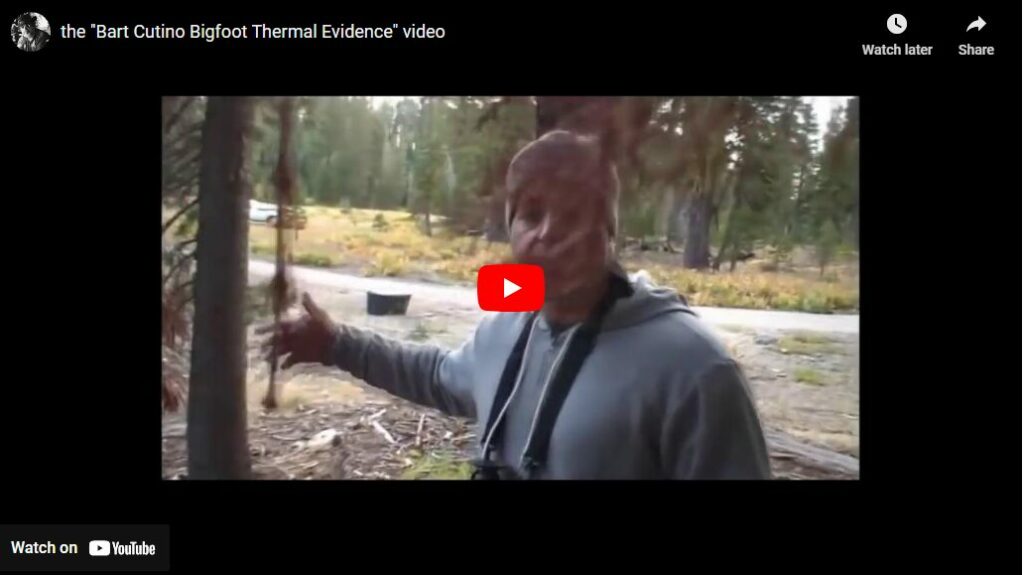 the Bart Cutino Bigfoot Thermal Evidence video using a FLIR Thermal Imaging Camera