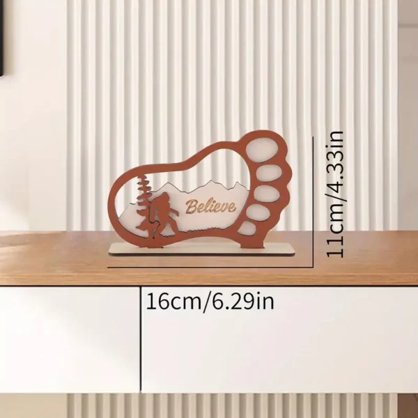 Wood Bigfoot Shelf Display