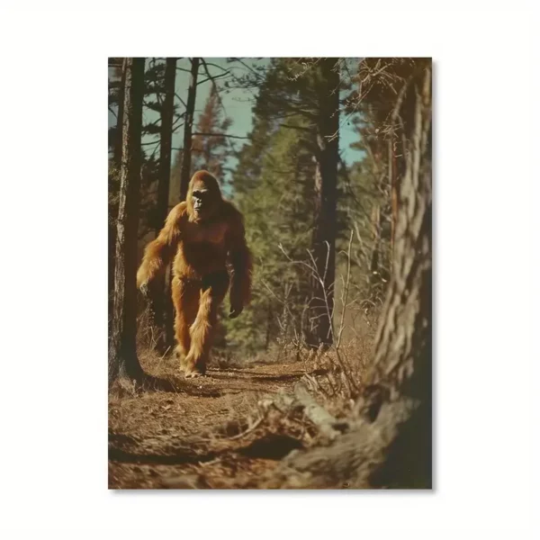 Bigfoot in forest canvas