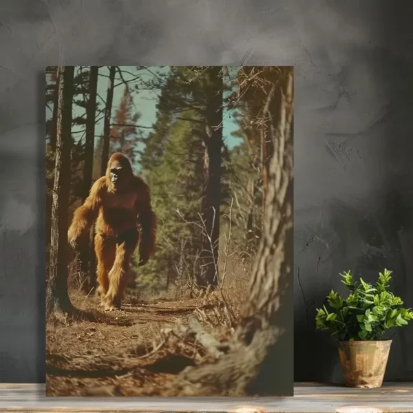 Bigfoot in forest canvas