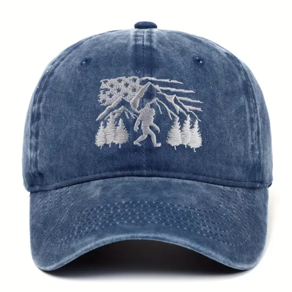 Hat - Bigfoot on Mountain USA Flag