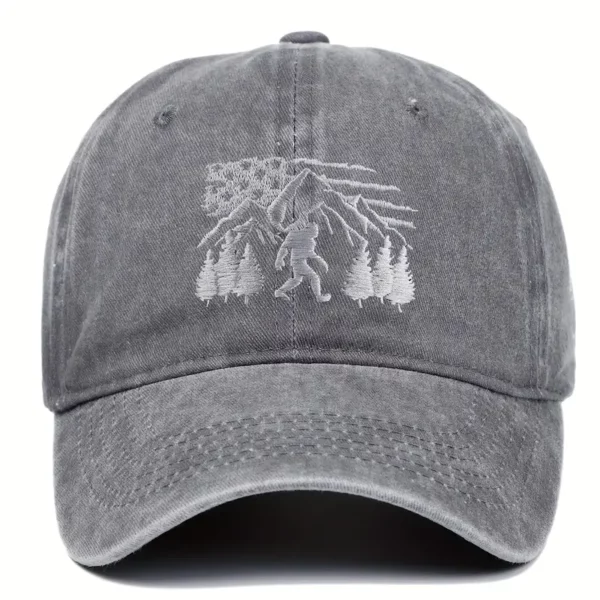 Hat - Bigfoot on Mountain USA Flag