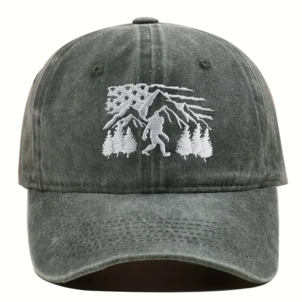 Hat - Bigfoot on Mountain USA Flag