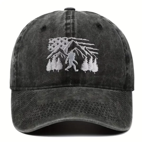 Hat - Bigfoot on Mountain USA Flag