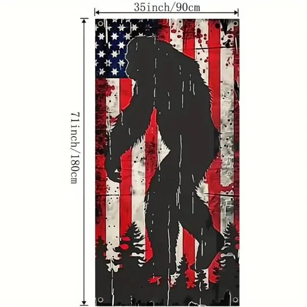 Bigfoot Patriotic Door Banner