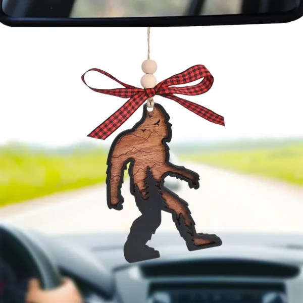 Bigfoot Wood Christmas Ornament