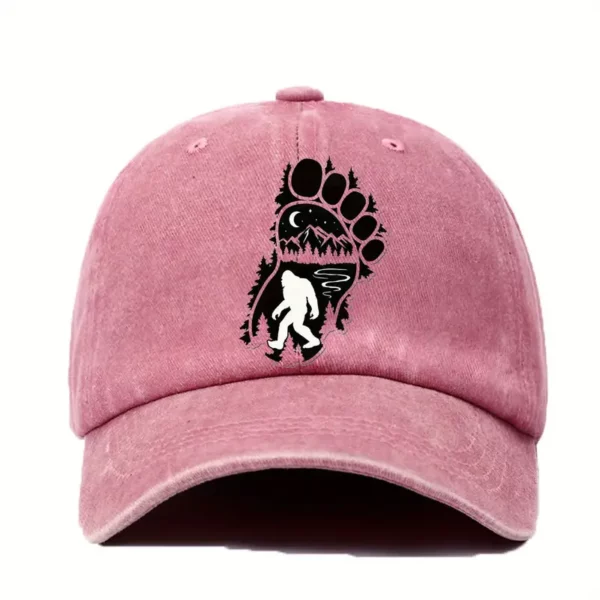 Sasquatch within a Bigfoot Background Cotton Baseball Cap - Image 2