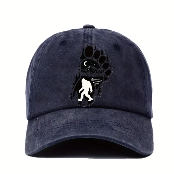 Sasquatch within a Bigfoot Background Embroidered Baseball Cap - Image 4