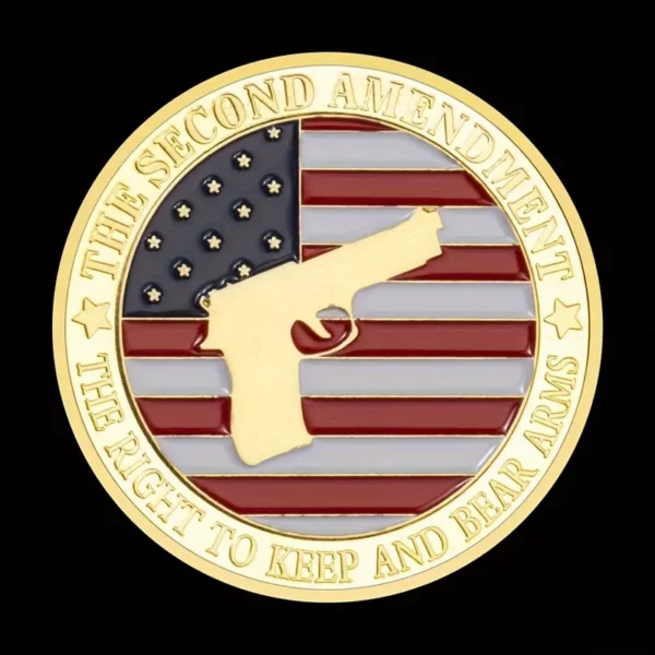 second amendment souvenir right to keep and bear arms firearms coin cold plate challenge coin commemorative coin