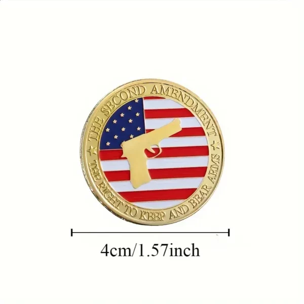 second amendment souvenir right to keep and bear arms firearms coin cold plate challenge coin commemorative coin