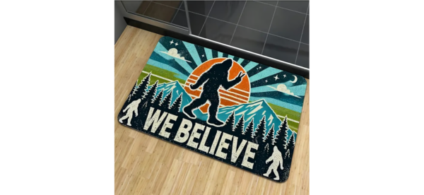 Bigfoot Floor Bath Mat Believe Blue