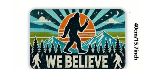 Bigfoot Floor Bath Mat Believe Blue