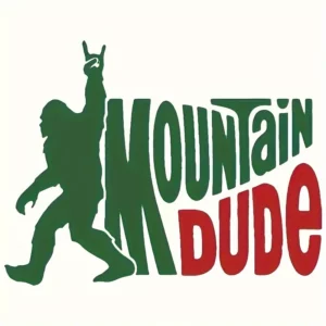 Mountain Dude Hiking Themed PVC Decal Sticker for Vehicles, Laptops, Walls, and Glass Surfaces