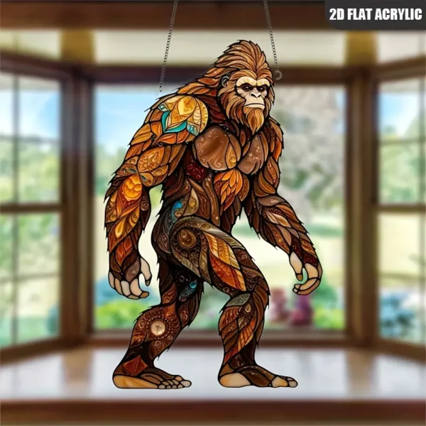 Sasquatch Acrylic Sun Catcher Decor, 7.5" x 11.8" - Perfect for Bathroom, Bedroom, Balcony, Skylights & More