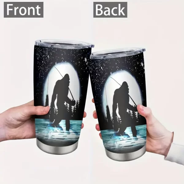 Bigfoot 20oz SS Tumbler with Lid, Full Moon Fishing Edition - Hot or Cold