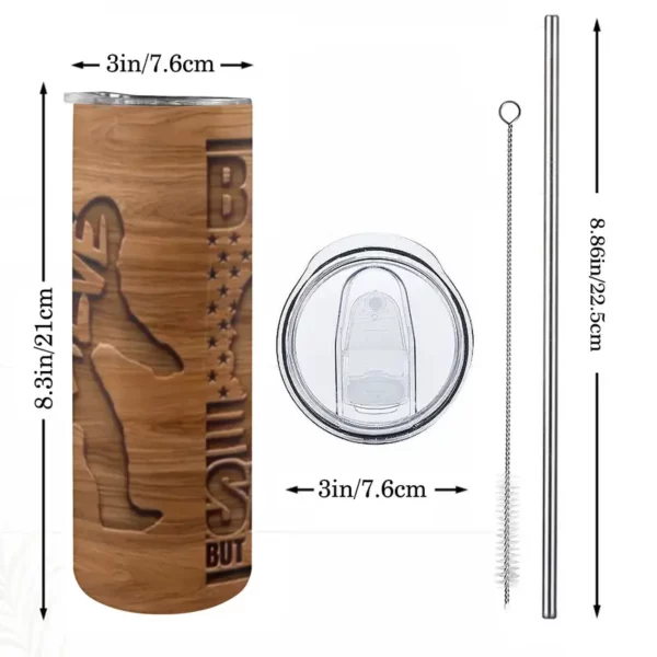 Bigfoot Graphic 20oz Stainless Steel Tumbler with Lid, Vacuum Insulated Water Bottle, BPA Free, Leak Proof, Hand Wash Only - Ideal for Travel & Outdoor Use, Great Brother Gift