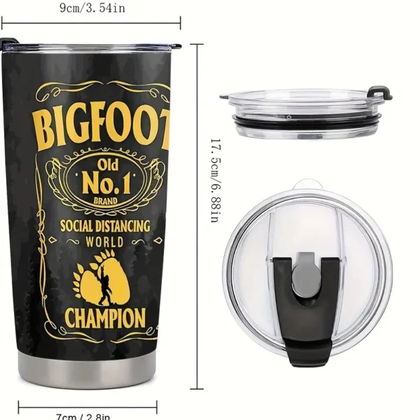 Bigfoot 20oz Tumbler with Lid, Bigfoot Social Distance Champion Edition - Hot or Cold