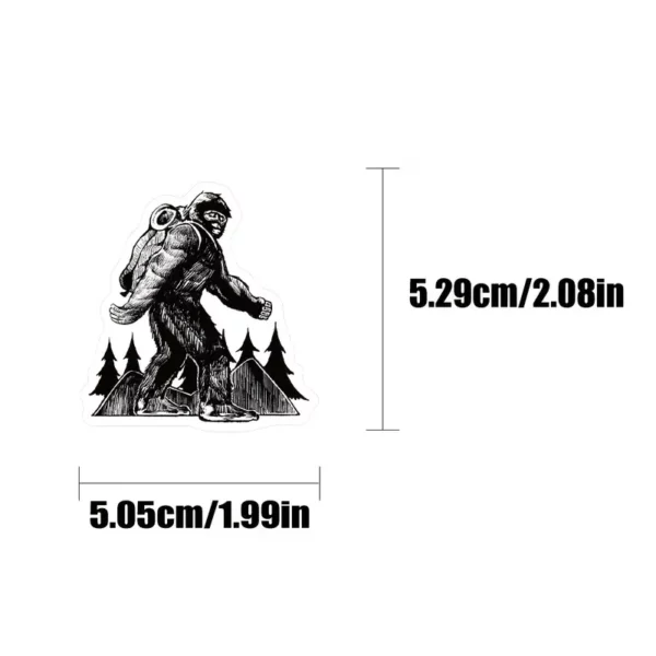 50-Pack Bigfoot & Cryptid Stickers, PVC Material, Outdoor Themed Decals for Laptop, Journal, Phone Case Decoration, DIY Vinyl Stickers