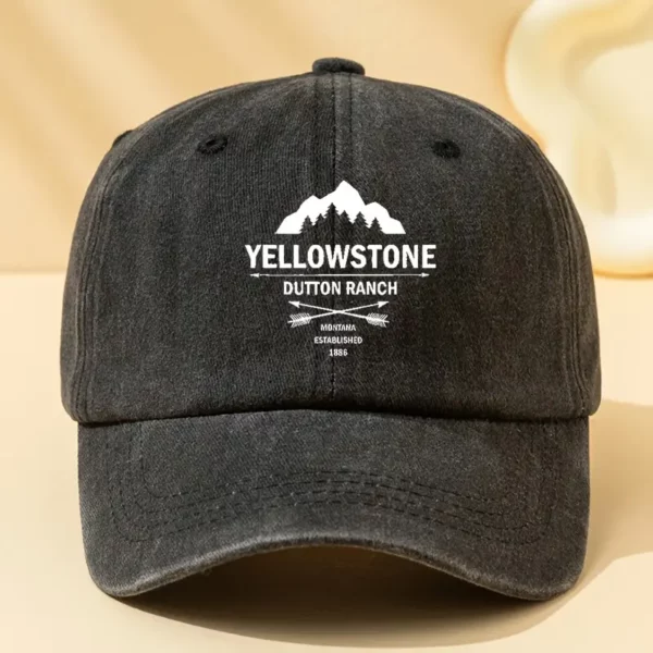 Yellowstone Dutton Ranch - Montana Established 1886 - Washed Cotton Baseball Cap - Unisex