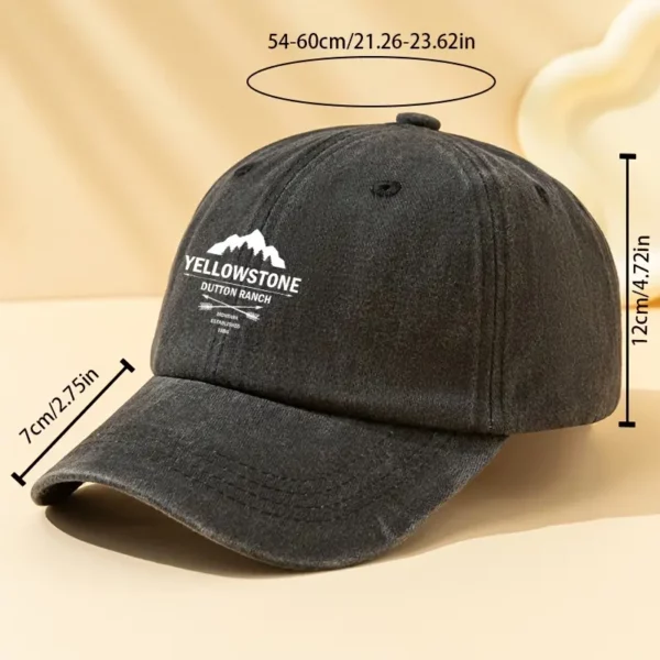 Yellowstone Dutton Ranch - Montana Established 1886 - Washed Cotton Baseball Cap - Unisex