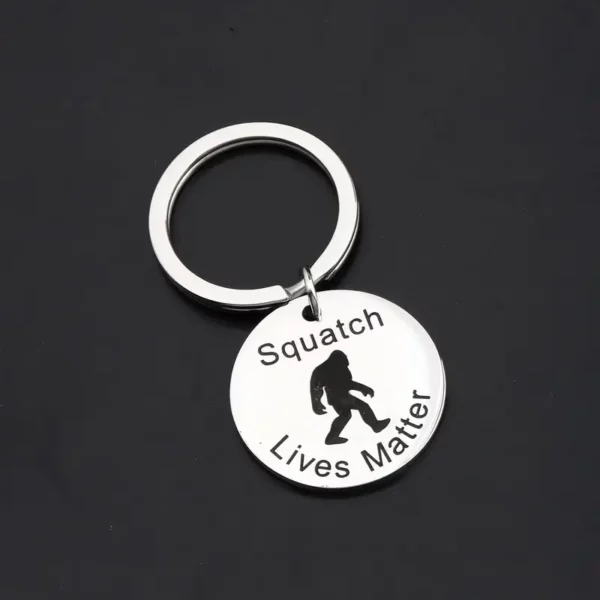 Sasquatch Lives Matter - Keychain 1.9"x1.9" Great quality and makes a great gift for that Bigfoot enthusiast in your live.... or even yourself.