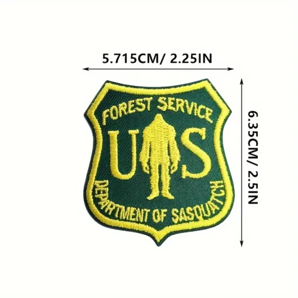 Pack of Two US Depatment of Sasquatch Patches Three-Dimensional Embroidered Badges